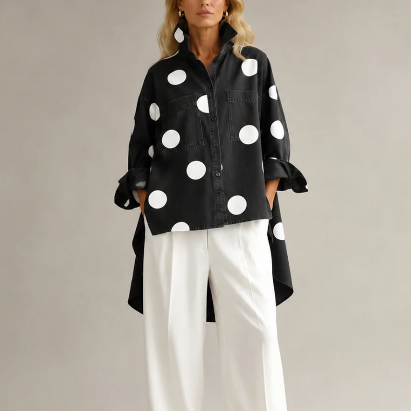 Lucie Polka Dot Button Front Shirt