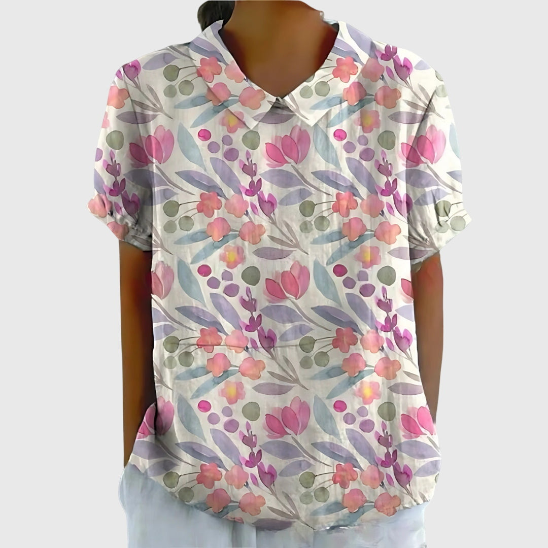Penelope Short Sleeve Floral Blouse