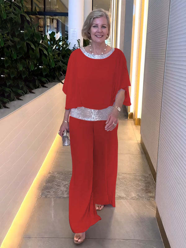 Solana Wide Leg Sequin Two-Piece Set