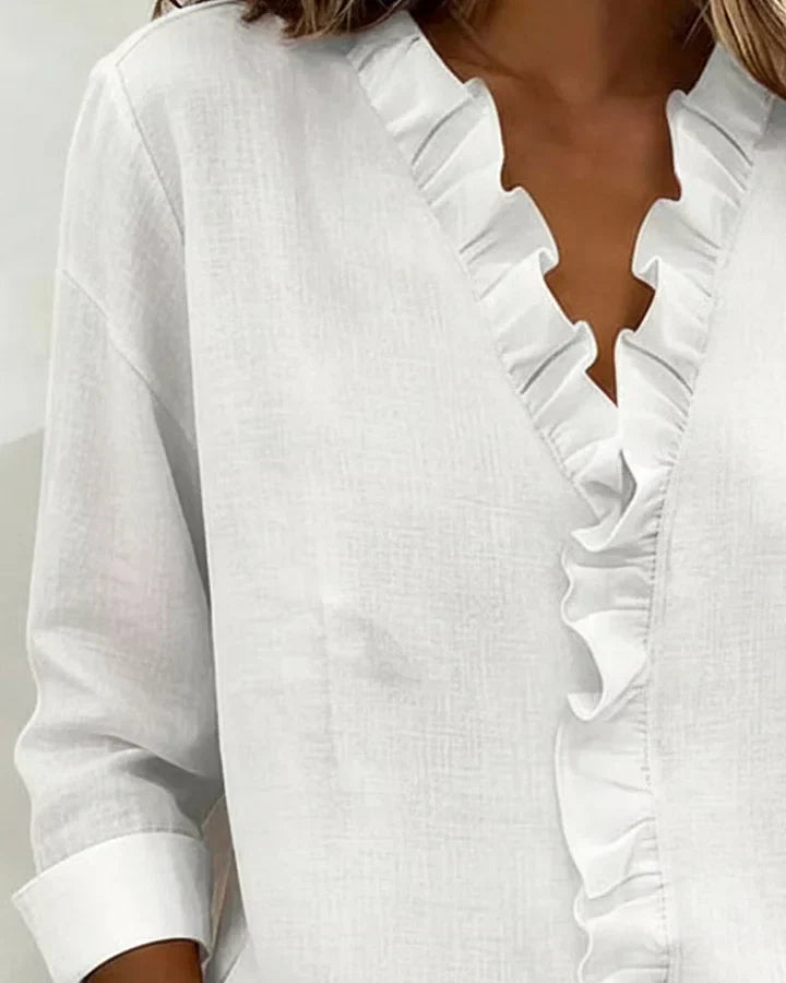 Carina V-Neck Long Sleeve Blouse