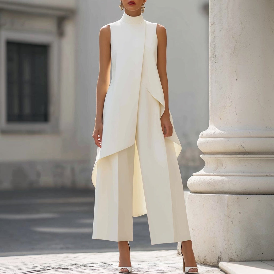 Valeria Draped Wide Leg Jumpsuit