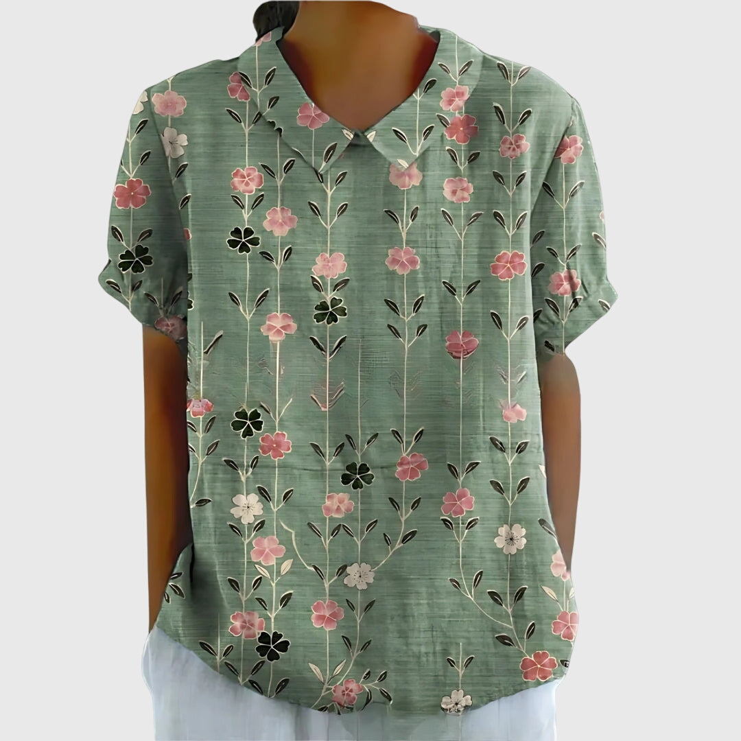 Penelope Short Sleeve Floral Blouse