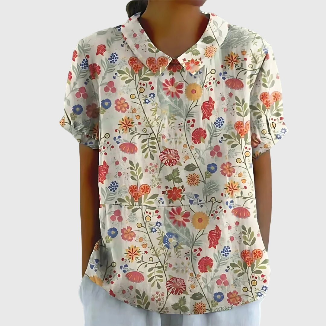 Penelope Short Sleeve Floral Blouse