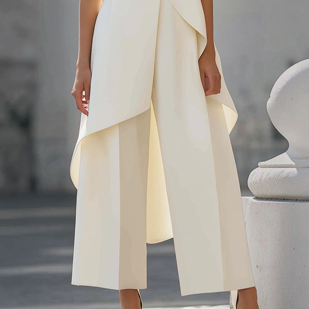 Valeria Draped Wide Leg Jumpsuit
