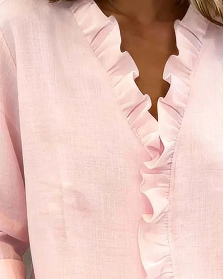 Carina V-Neck Long Sleeve Blouse