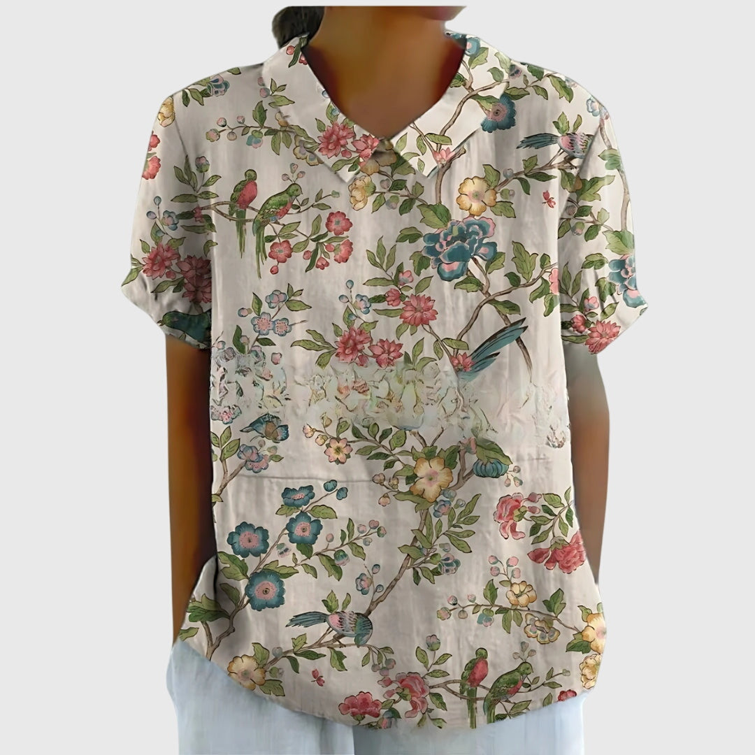 Penelope Short Sleeve Floral Blouse