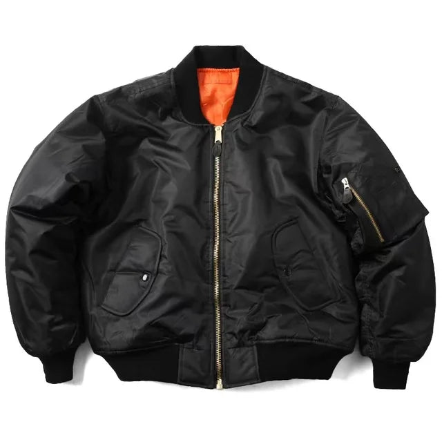 Classic MA-1 Bomber Jacket - Windproof, Water-Resistant, Comfortable Fit