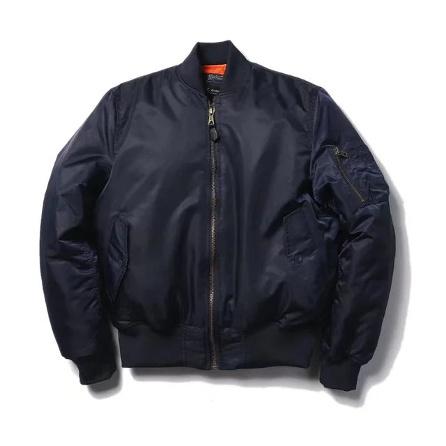 Classic MA-1 Bomber Jacket - Windproof, Water-Resistant, Comfortable Fit