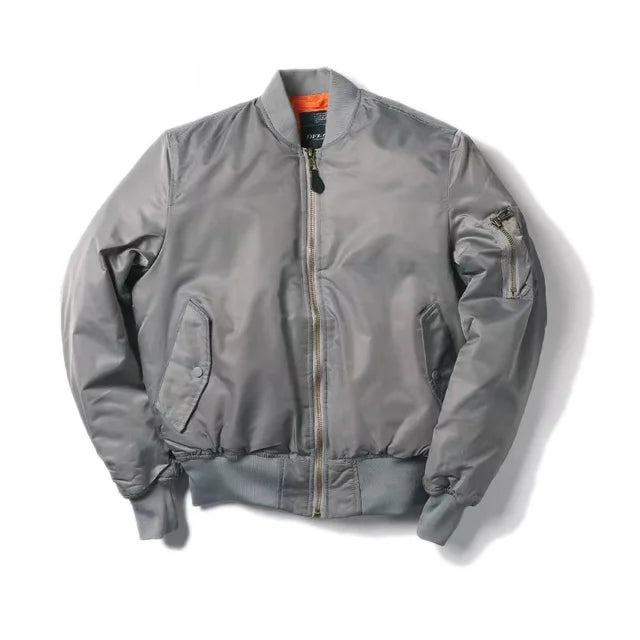 Classic MA-1 Bomber Jacket - Windproof, Water-Resistant, Comfortable Fit