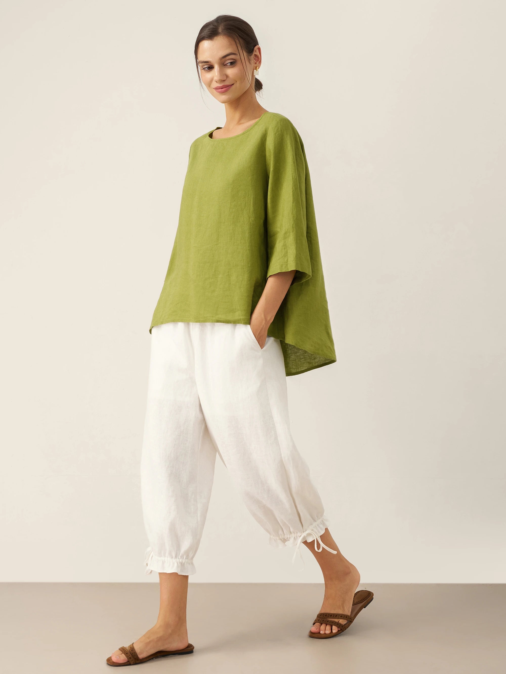 Ella | Chic Asymmetrical Linen Blouse for Women 5
