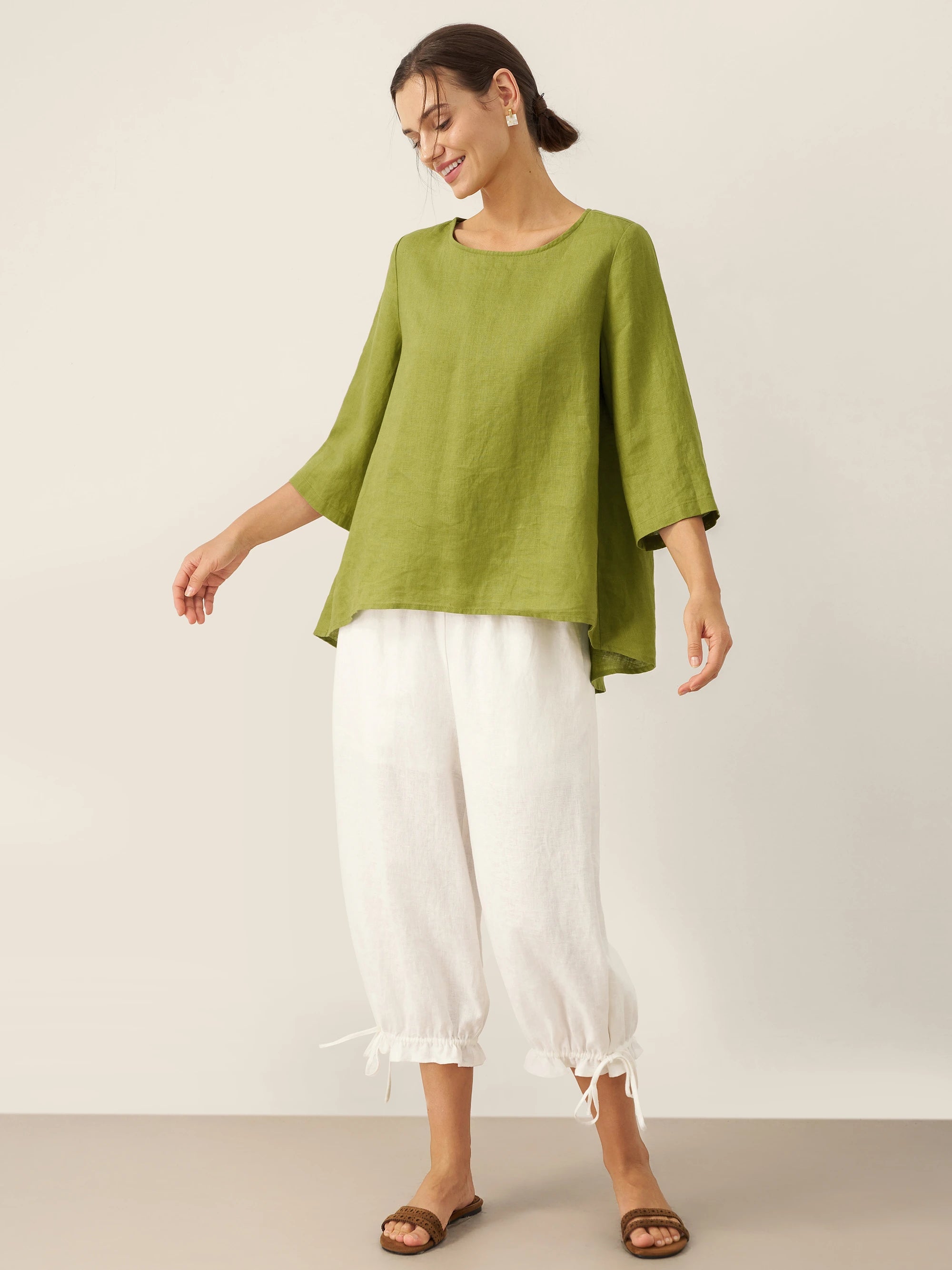 Ella | Chic Asymmetrical Linen Blouse for Women 6