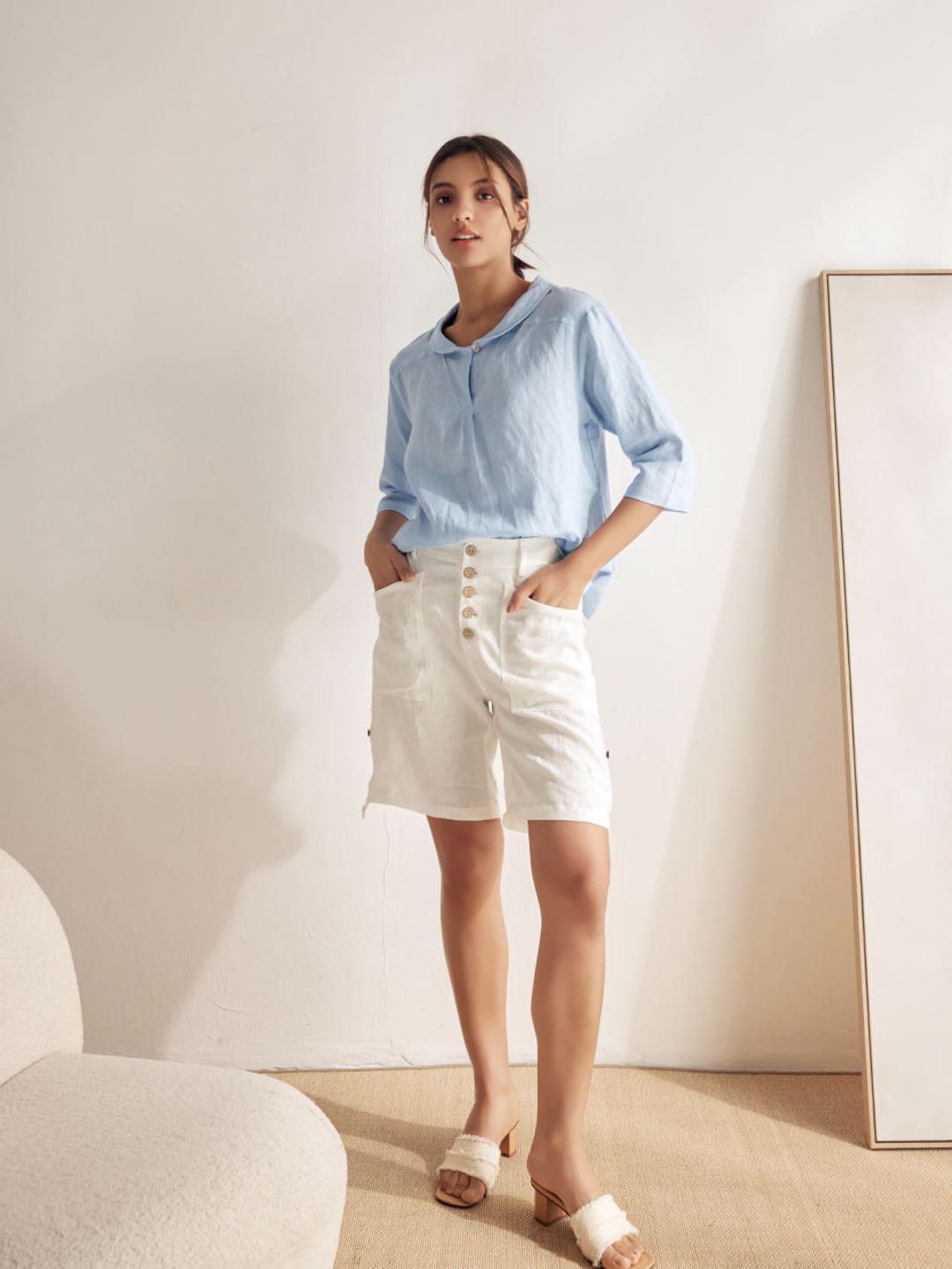 Ella | Stylish Asymmetrical Linen Blouse for Women 5