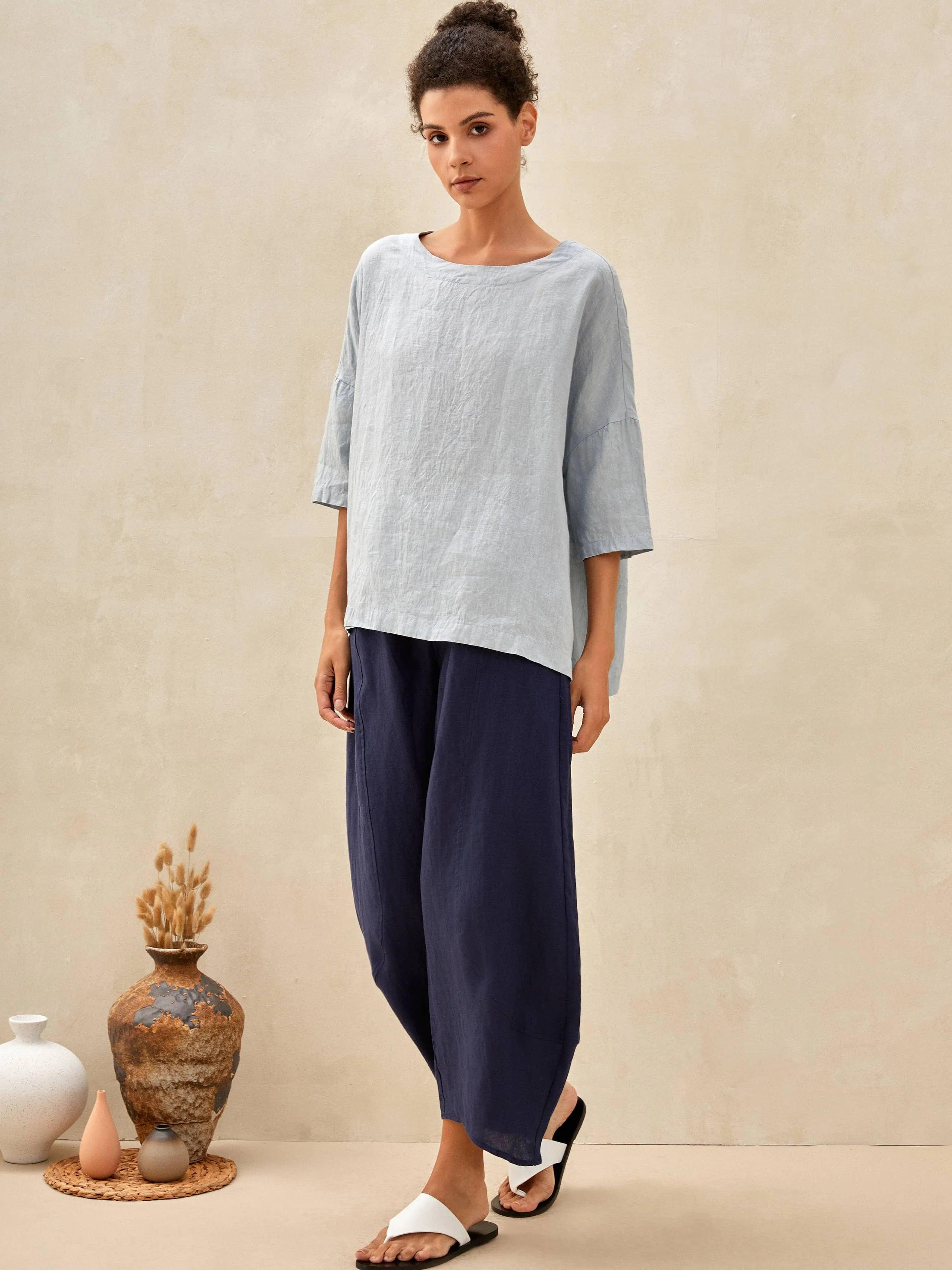 Ella | Stylish Oversized Linen Blouse for Women 3
