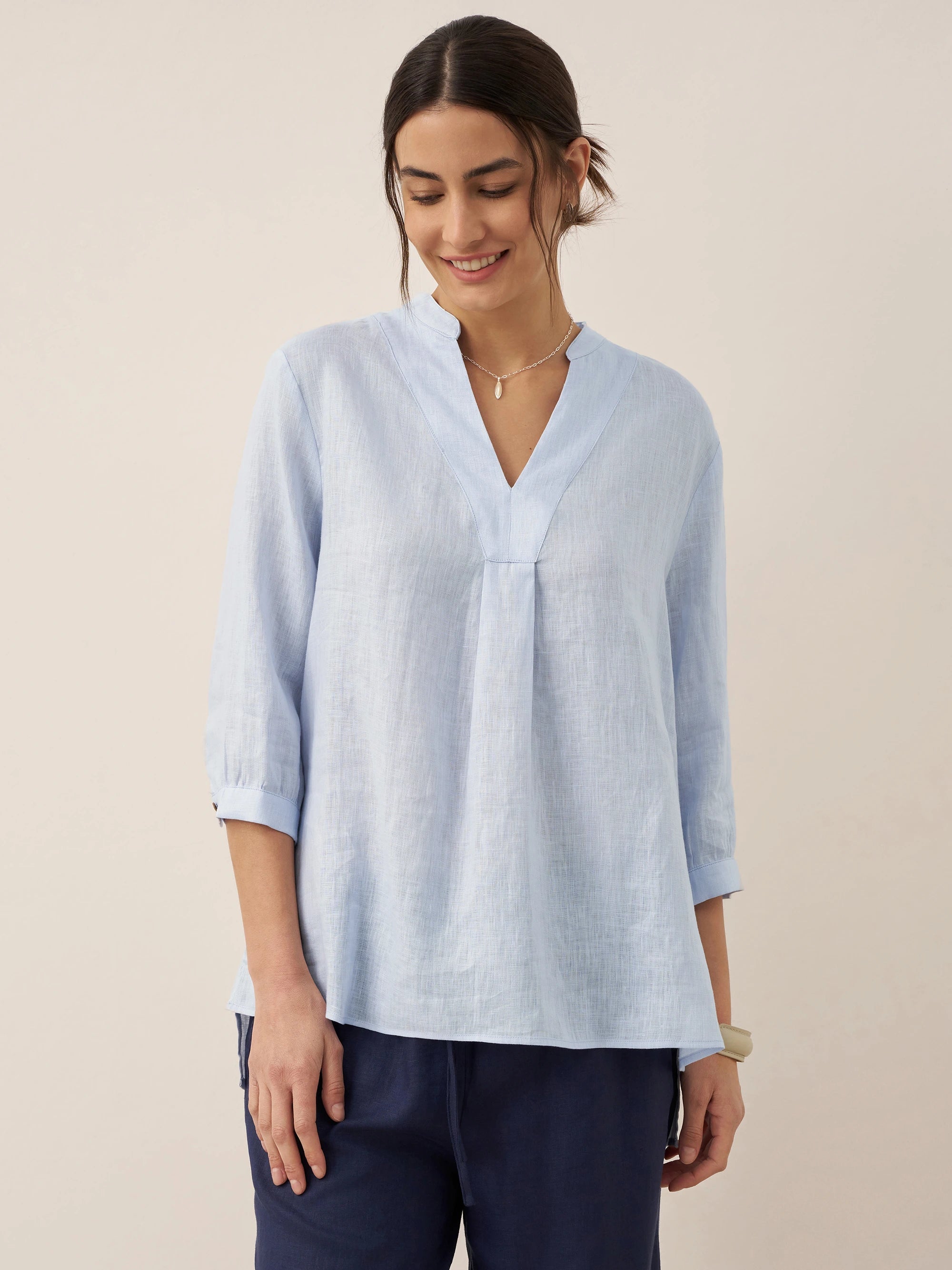 Ethan | Relaxed White Linen Dress Shirt for Men 8