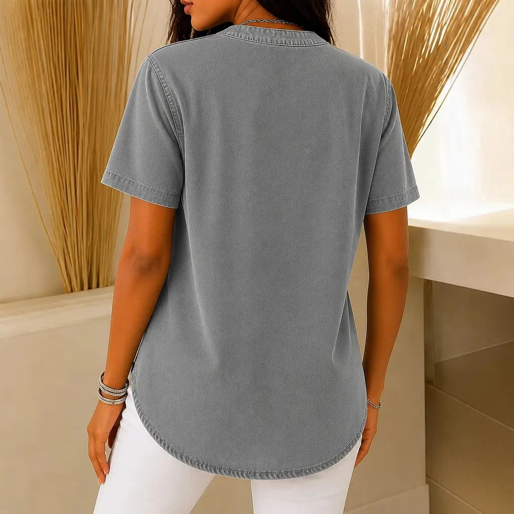 Tilda Side Button Henley Tunic
