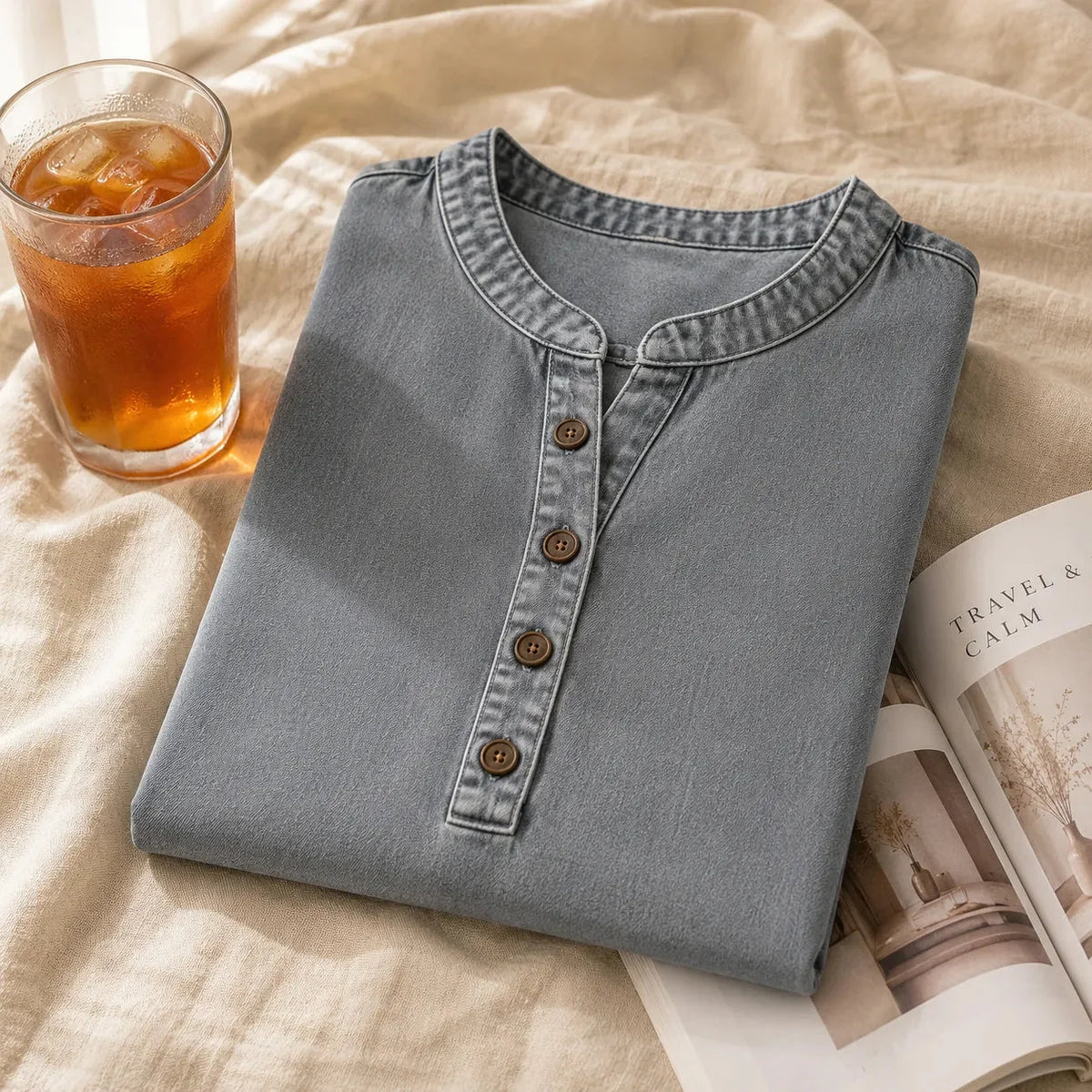 Tilda Side Button Henley Tunic