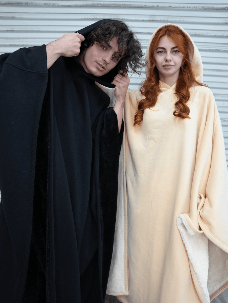 Luxe Luxury Fleece Poncho with Hood for Ultimate Warmth and Comfort