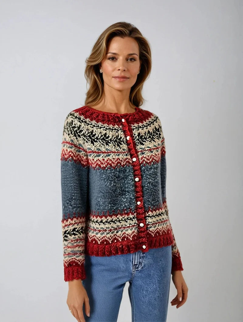 Norra - Women's Long Cardigan in Icelandic Wool for Ultimate Warmth and Style