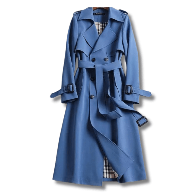 Emilia - Elegant Black Trench Coat for Women, Waterproof Custom Fit