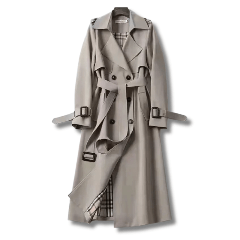 Emilia - Elegant Black Trench Coat for Women, Waterproof Custom Fit