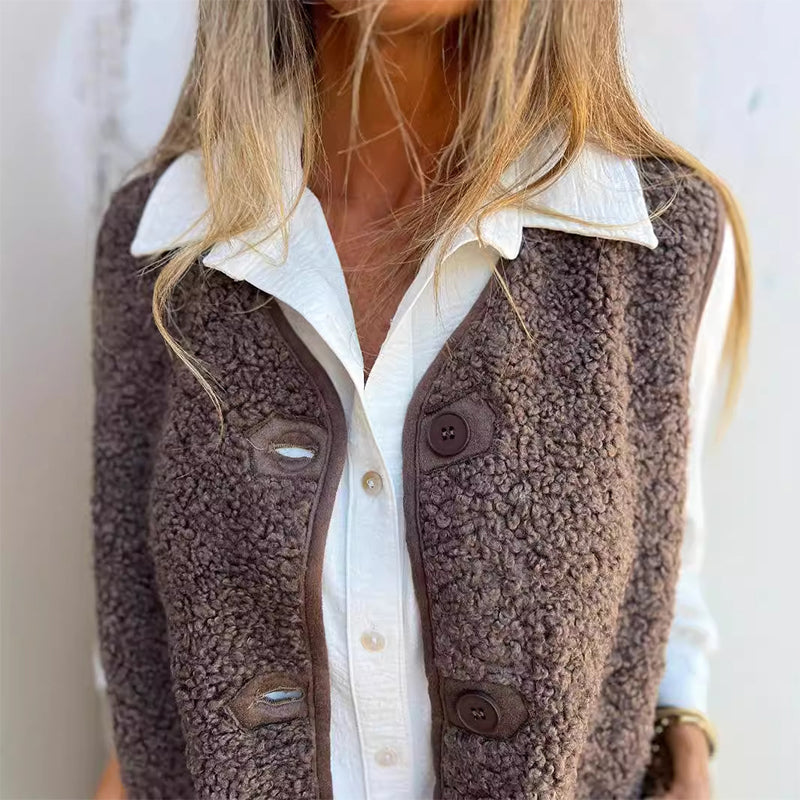 Julia - Women's Cozy Long Cardigan with Buttons and Pockets for Autumn Style