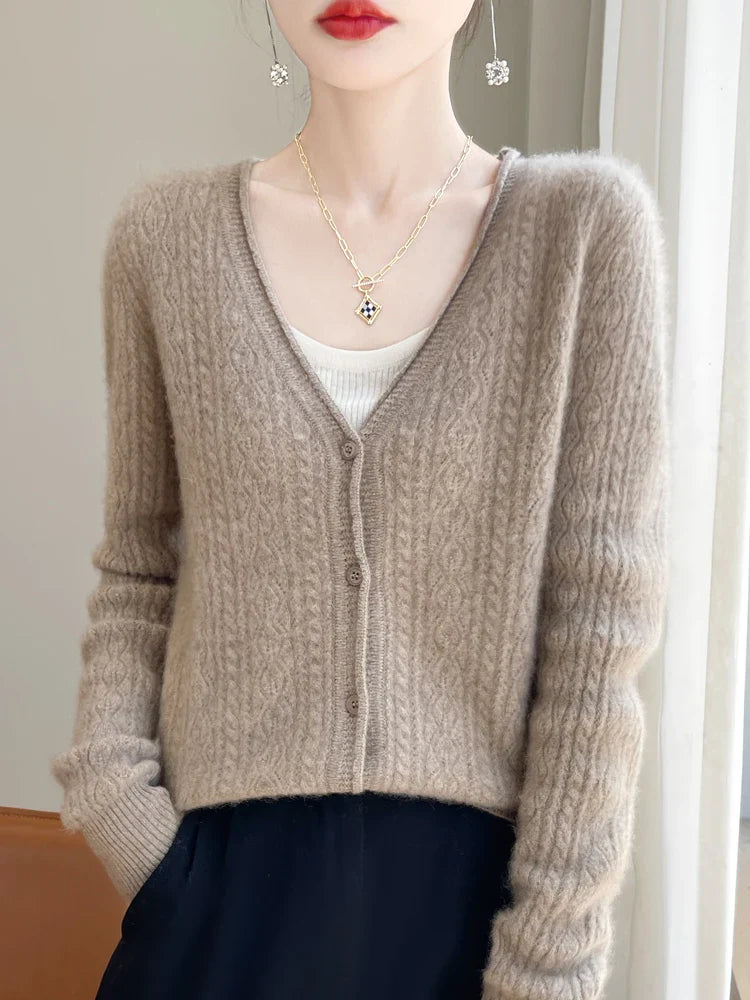 Variant image for Cashmere Merino V-Neck Women's Cardigan - Luxurious Softness & Eco-Friendly-25