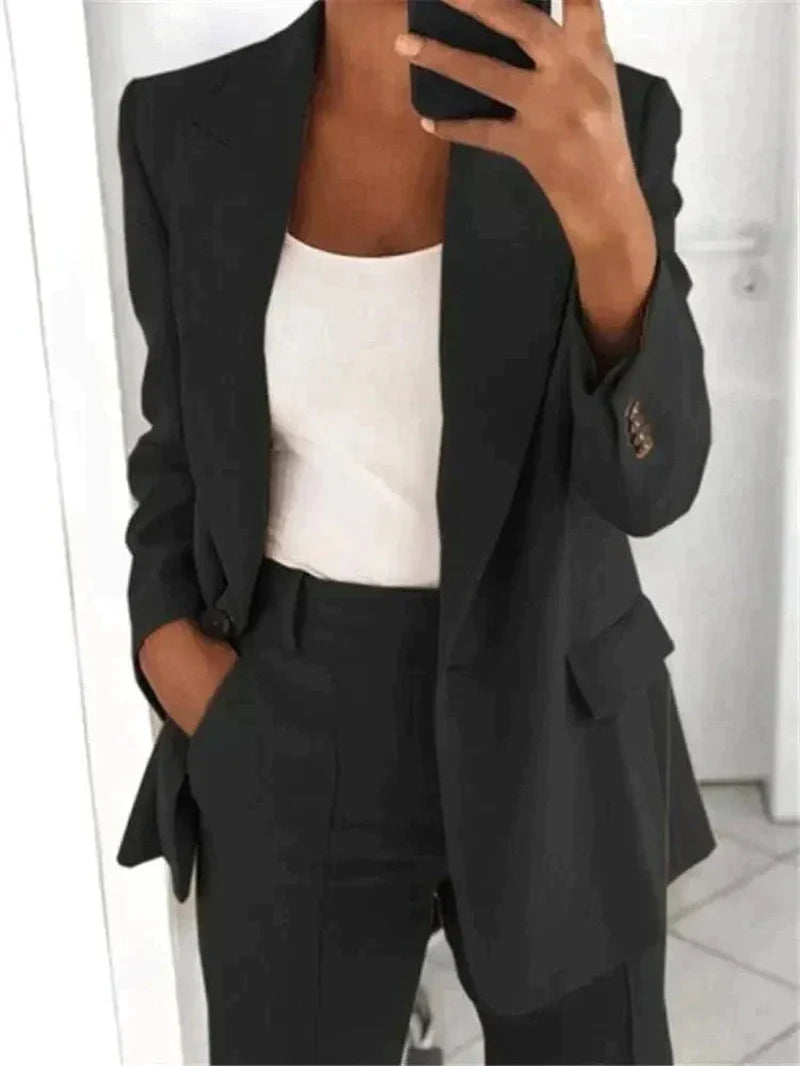 Variant image for Elegant Tailored Women's Blazer Set for Versatile Sophistication-17