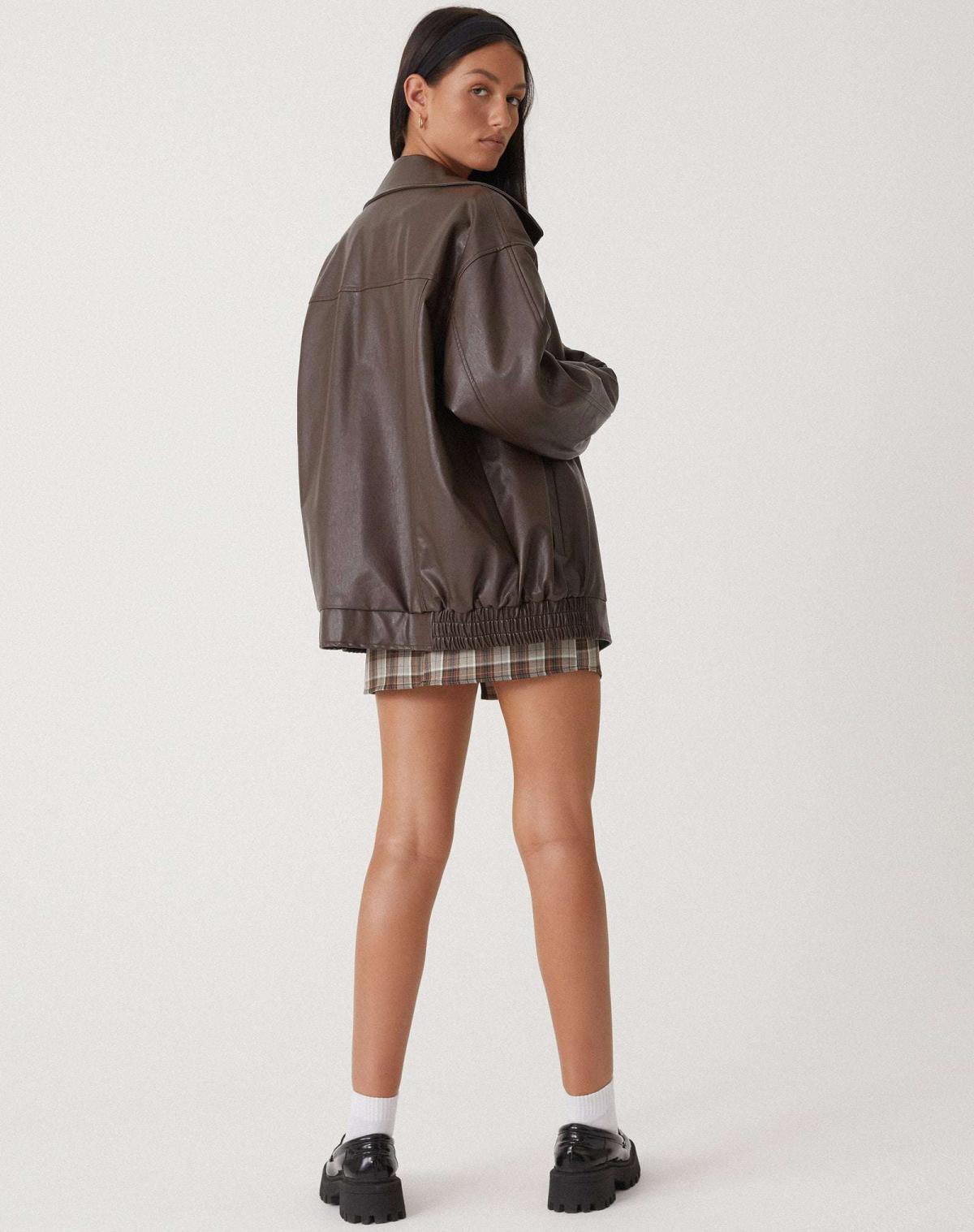 Meadow Classic - Faux Leather Jacket Women, Relaxed Fit for Effortless Style