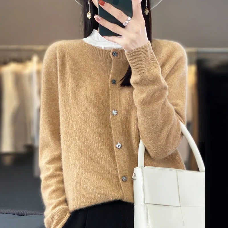 Variant image for Opal - Women's Long Cashmere Cardigan in Black for Stylish Comfort-56