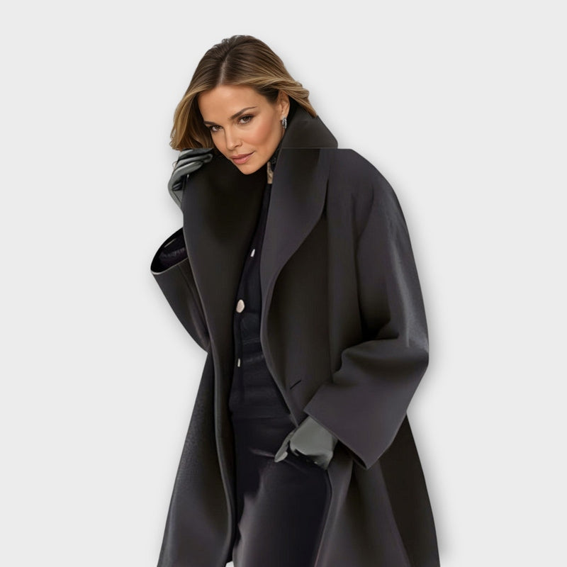Variant image for Vivienne - Windproof Wool Coat Women with Elegant Shawl Collar for Timeless Style-9
