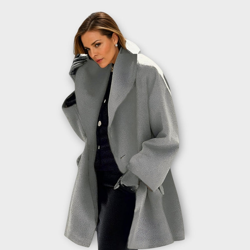 Variant image for Vivienne - Windproof Wool Coat Women with Elegant Shawl Collar for Timeless Style-25