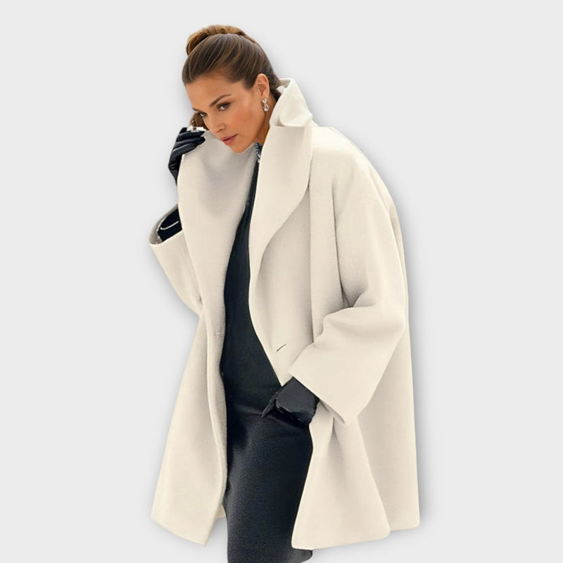 Variant image for Vivienne - Windproof Wool Coat Women with Elegant Shawl Collar for Timeless Style-49