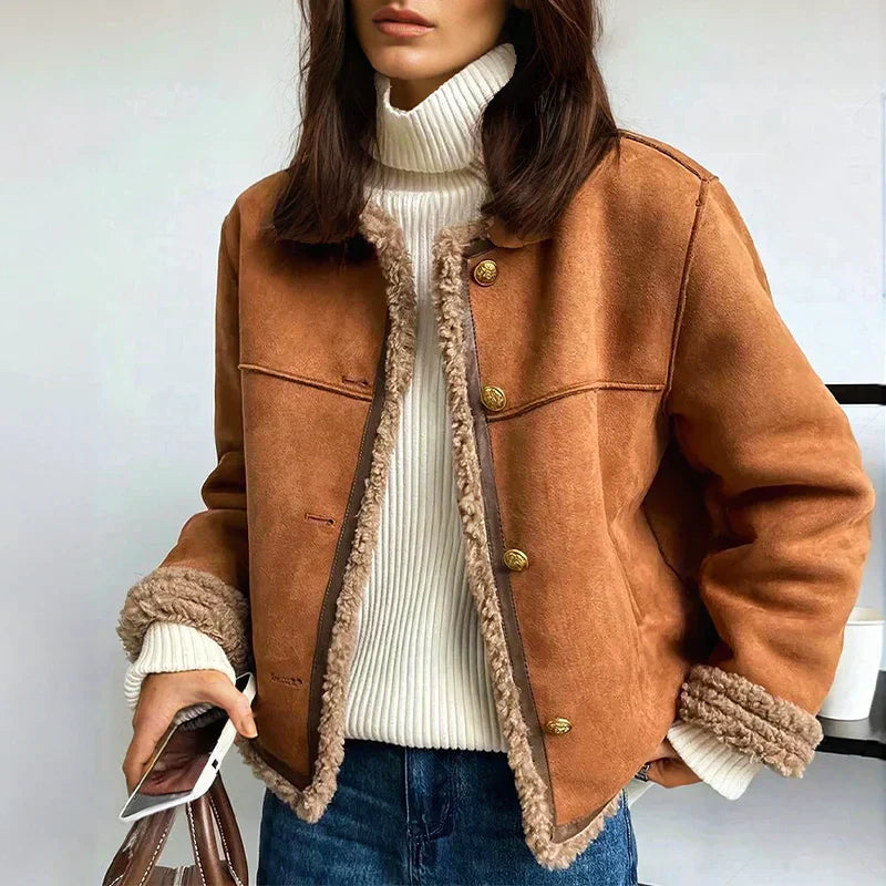 Matilda – Lightweight Genuine Sheepskin Jacket for Effortless Spring Style