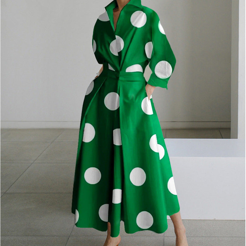 Brielle Wrap Collared Maxi Dress