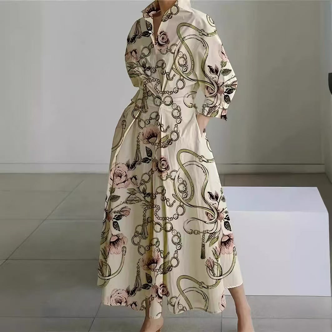 Brielle Wrap Collared Maxi Dress