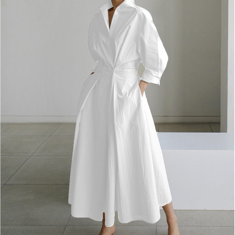 Brielle Wrap Collared Maxi Dress