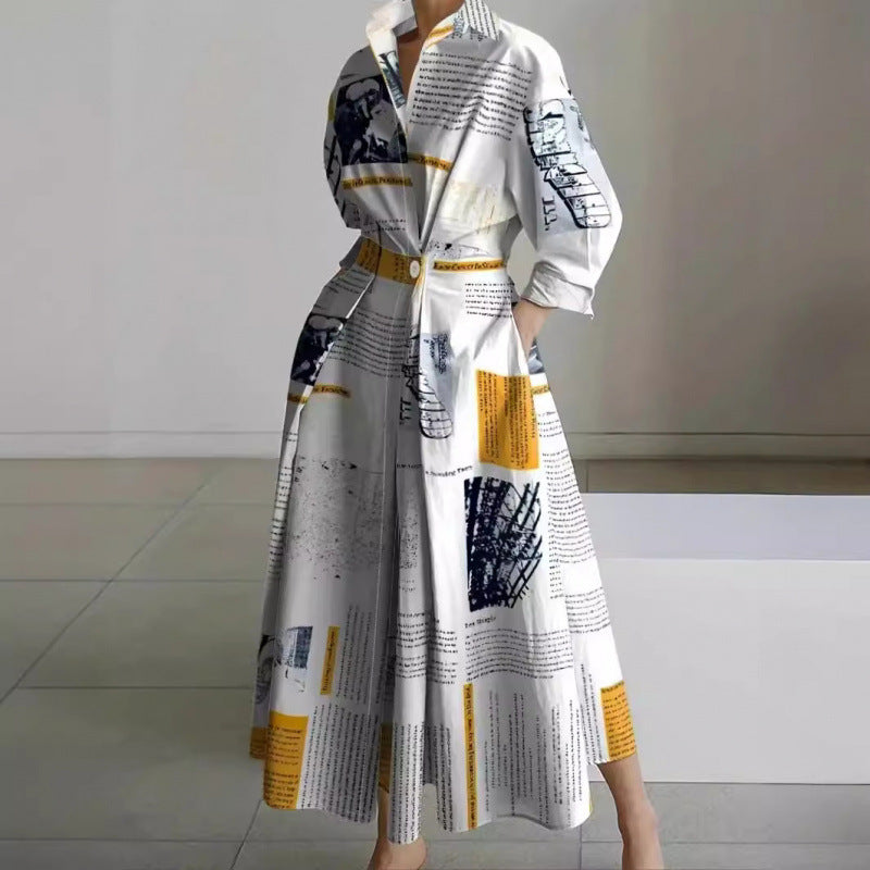 Brielle Wrap Collared Maxi Dress