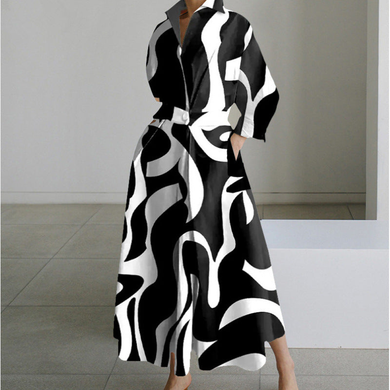 Brielle Wrap Collared Maxi Dress