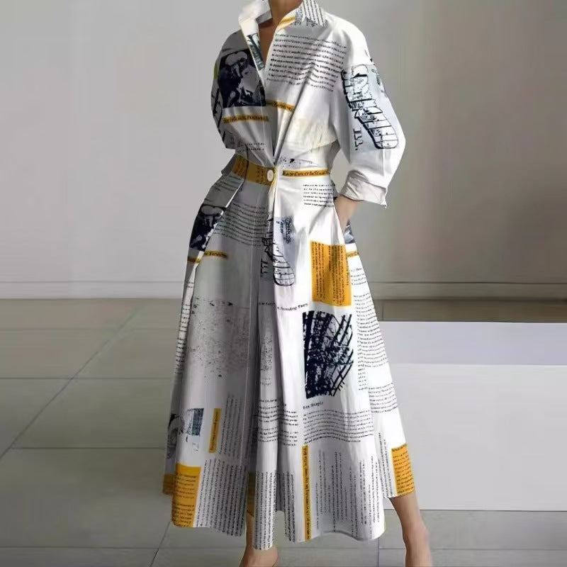 Brielle Wrap Collared Maxi Dress