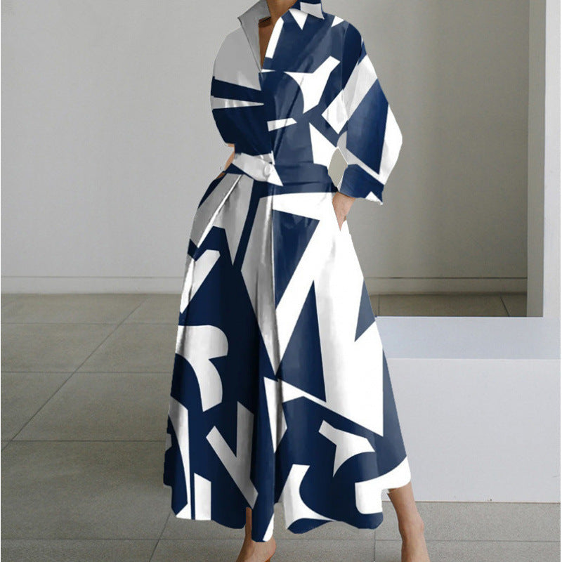 Brielle Wrap Collared Maxi Dress