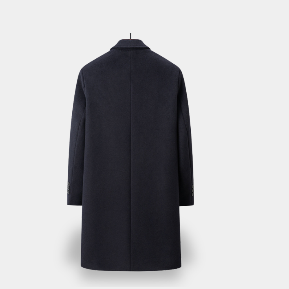 Gentle Class - Men's Wool Long Overcoat with Tailored Fit for Winter Style