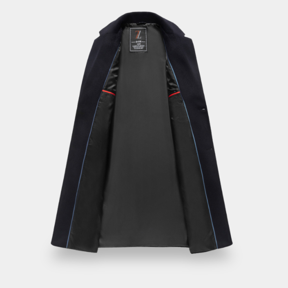 Gentle Class - Men's Wool Long Overcoat with Tailored Fit for Winter Style