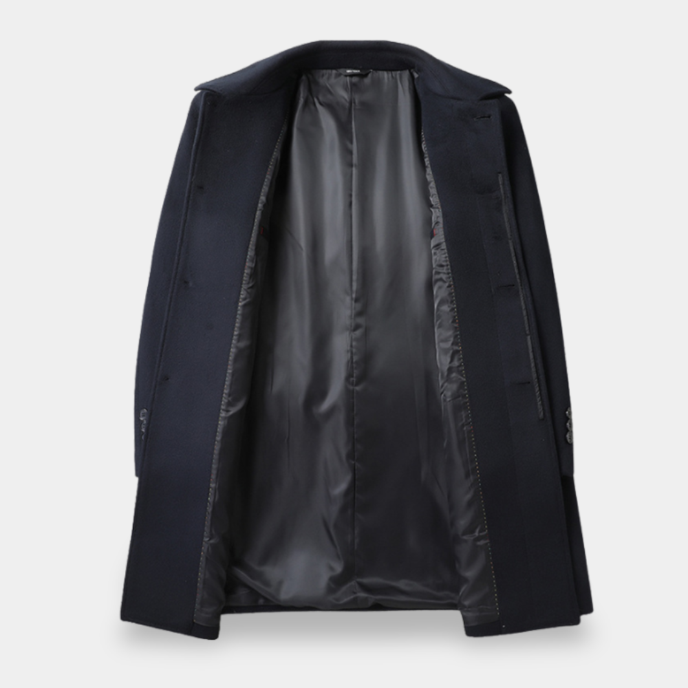 Gentle Class - Men's Wool Coat Winter Overcoat with Stand Collar for Style