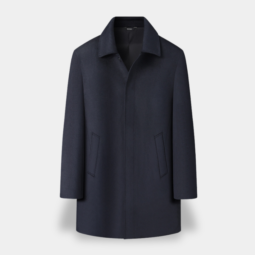 Gentle Class - Men's Wool Coat Winter Overcoat with Stand Collar for Style