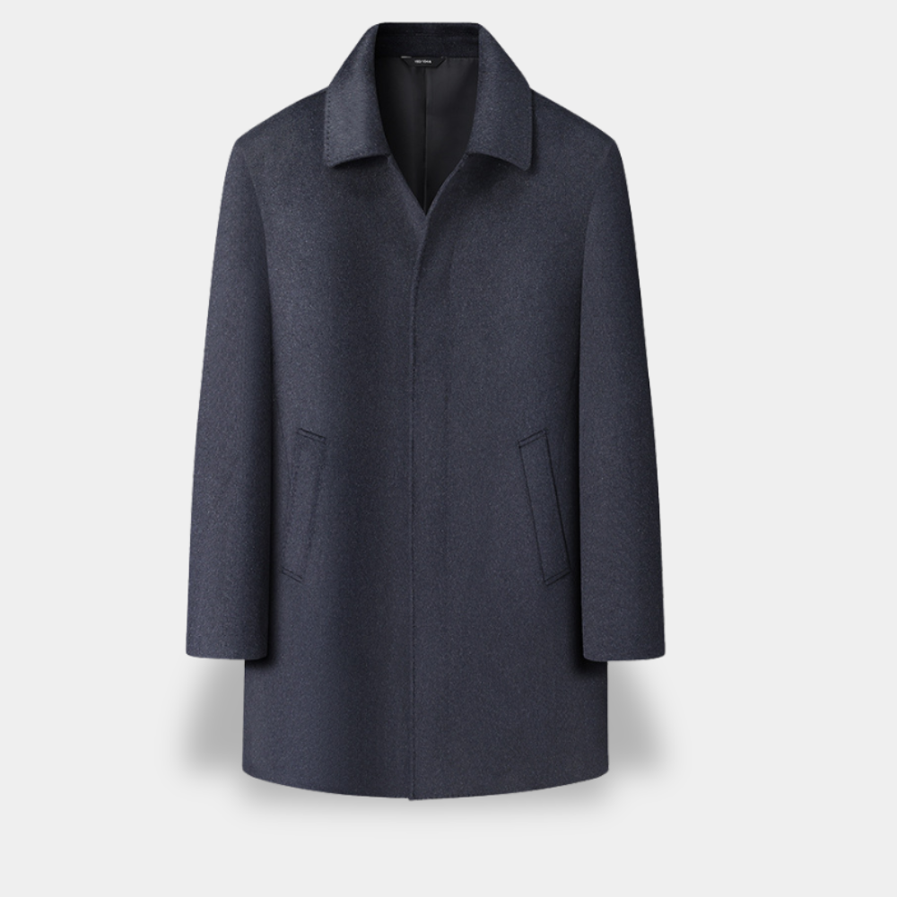 Gentle Class - Men's Wool Coat Winter Overcoat with Stand Collar for Style