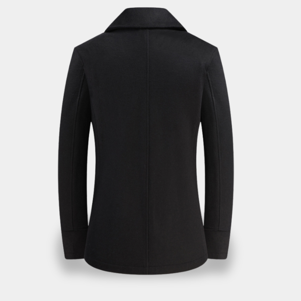 Gentle Class - Men's Wool Double-Breasted Mid-Length Winter Coat