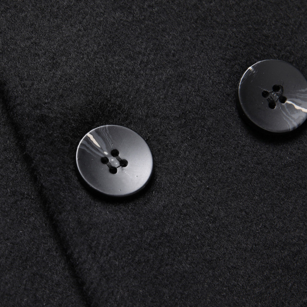 Gentle Class - Men's Wool Double-Breasted Mid-Length Winter Coat