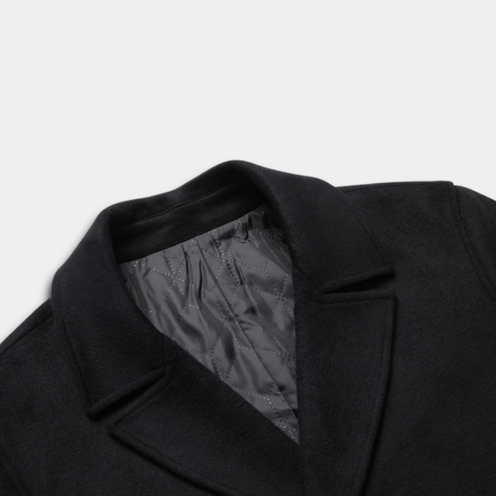 Gentle Class - Men's Wool Double-Breasted Mid-Length Winter Coat