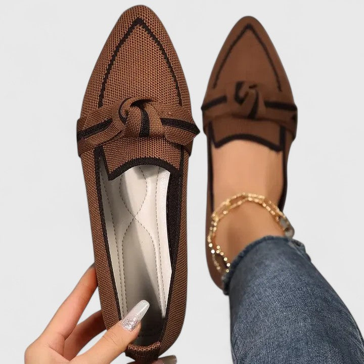 Lilou Bow Detail Pointed Loafers