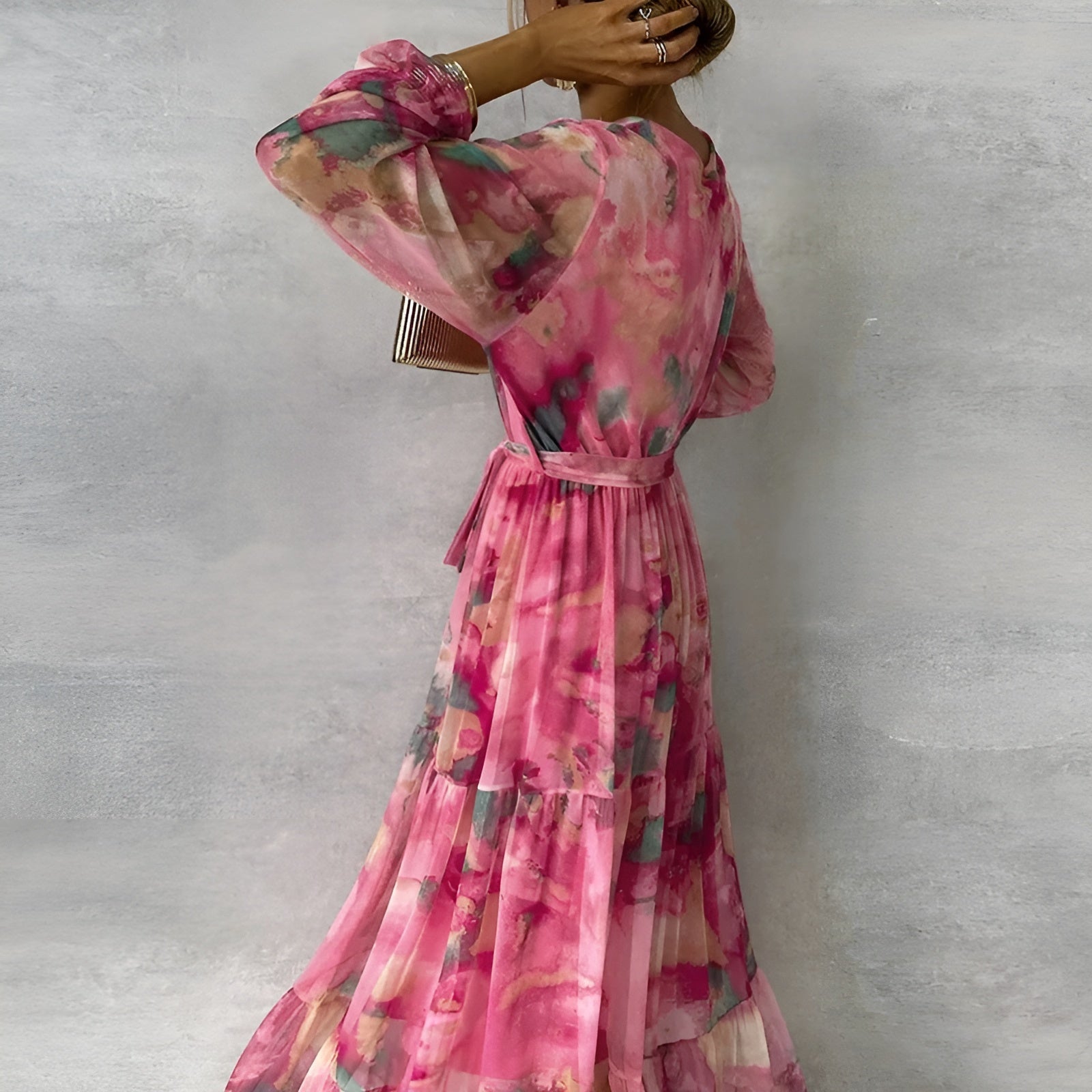 Marizanne – Pleated Chiffon Summer Dress for Effortless Elegance and Vibrant Style